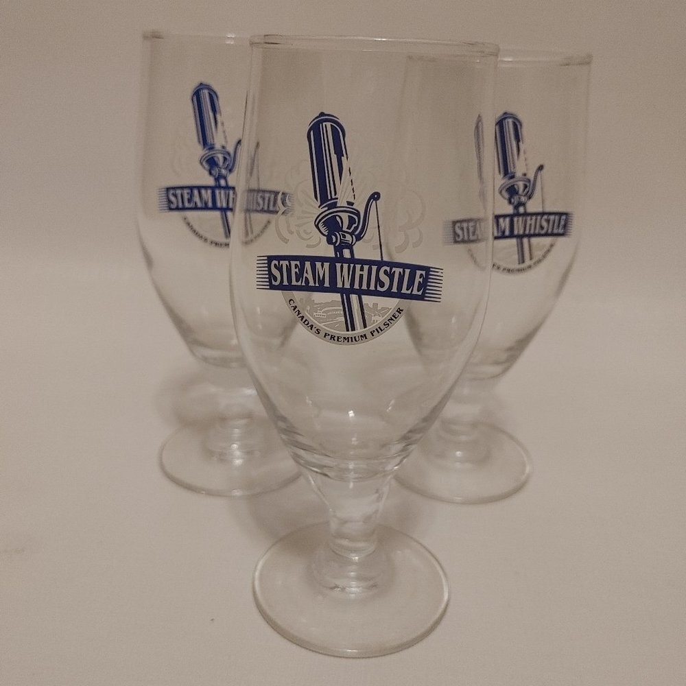 MINI STEAM WHISTLE Beer Chalice Lot of 3
